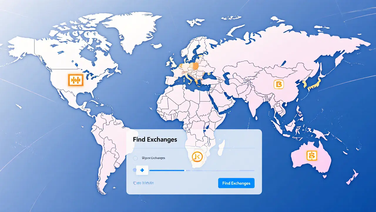 Global Crypto Exchange Availability by Region - 2025 Overview