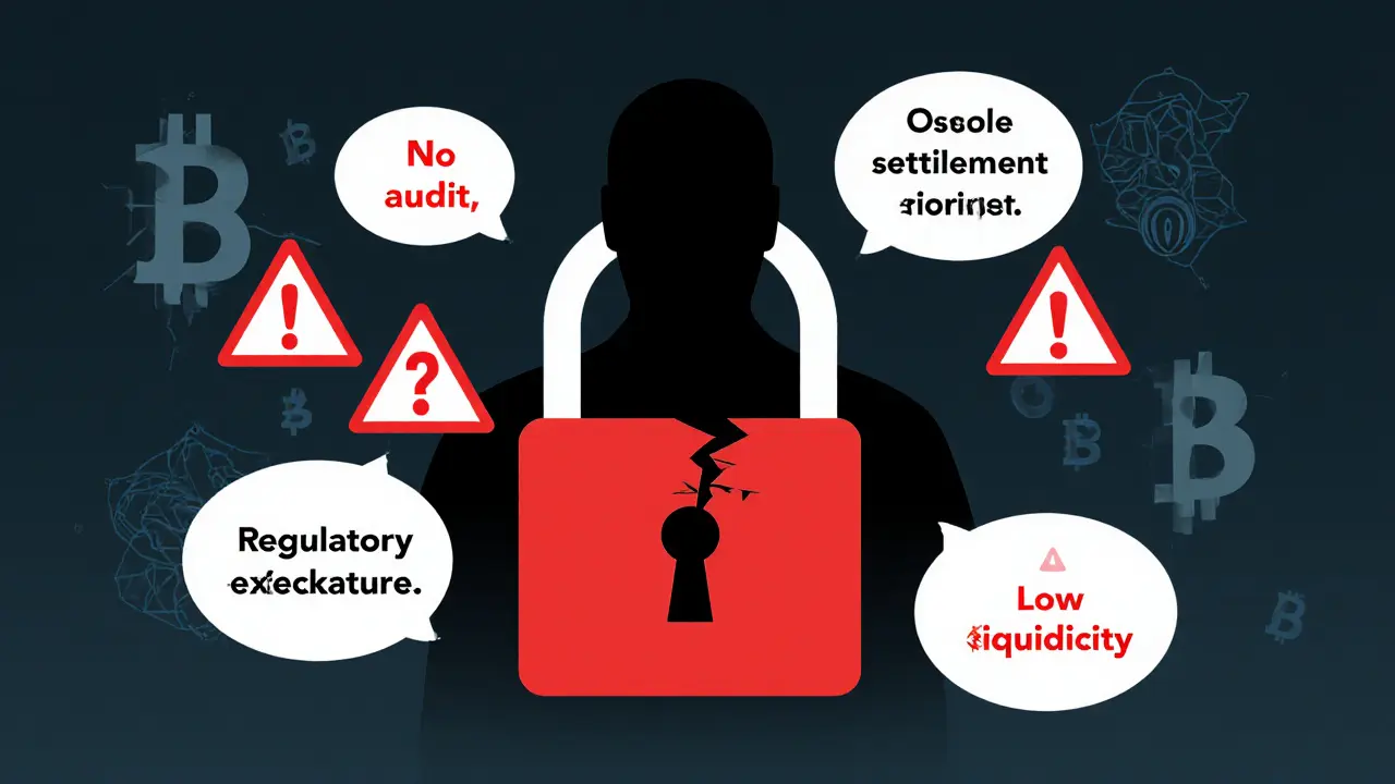 Vector visual of security risks: anonymous silhouette, broken lock, red warning icons, and question marks highlighting BerrieDex concerns.