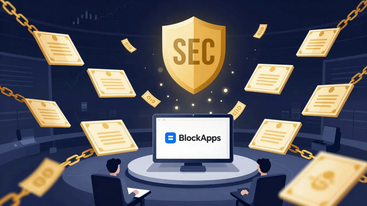 Digital bond certificates floating above a financial trading floor with automated payments