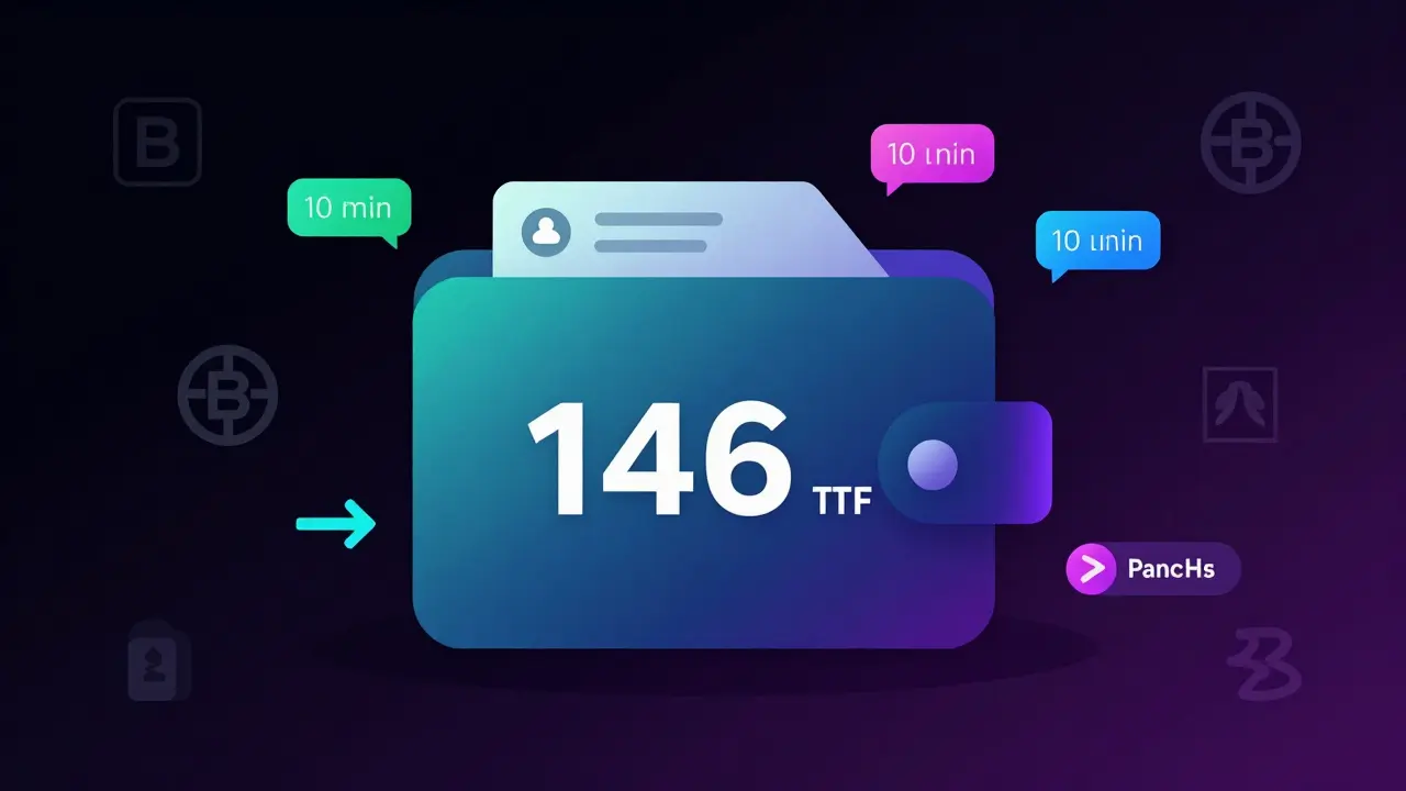 A wallet interface displays 146 billion JAGER tokens with reward notifications appearing every 10 minutes.