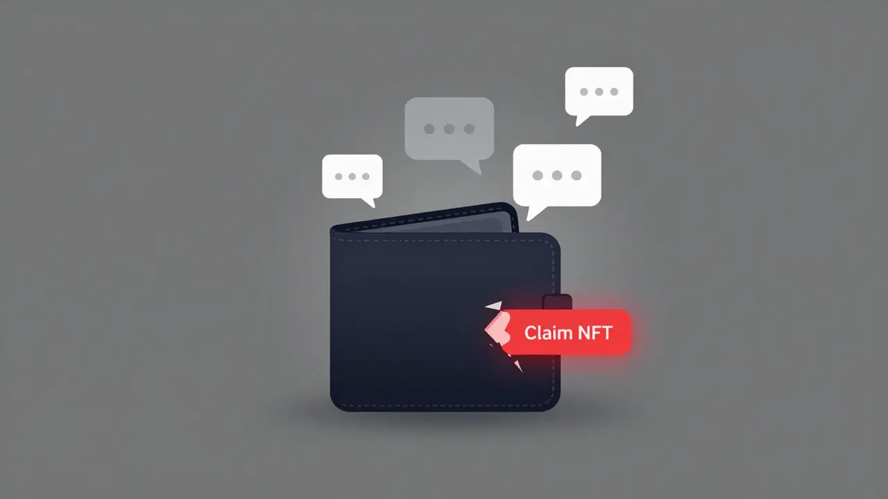 A lone wallet on a blockchain ledger with a broken 'Claim NFT' button glowing faintly red.