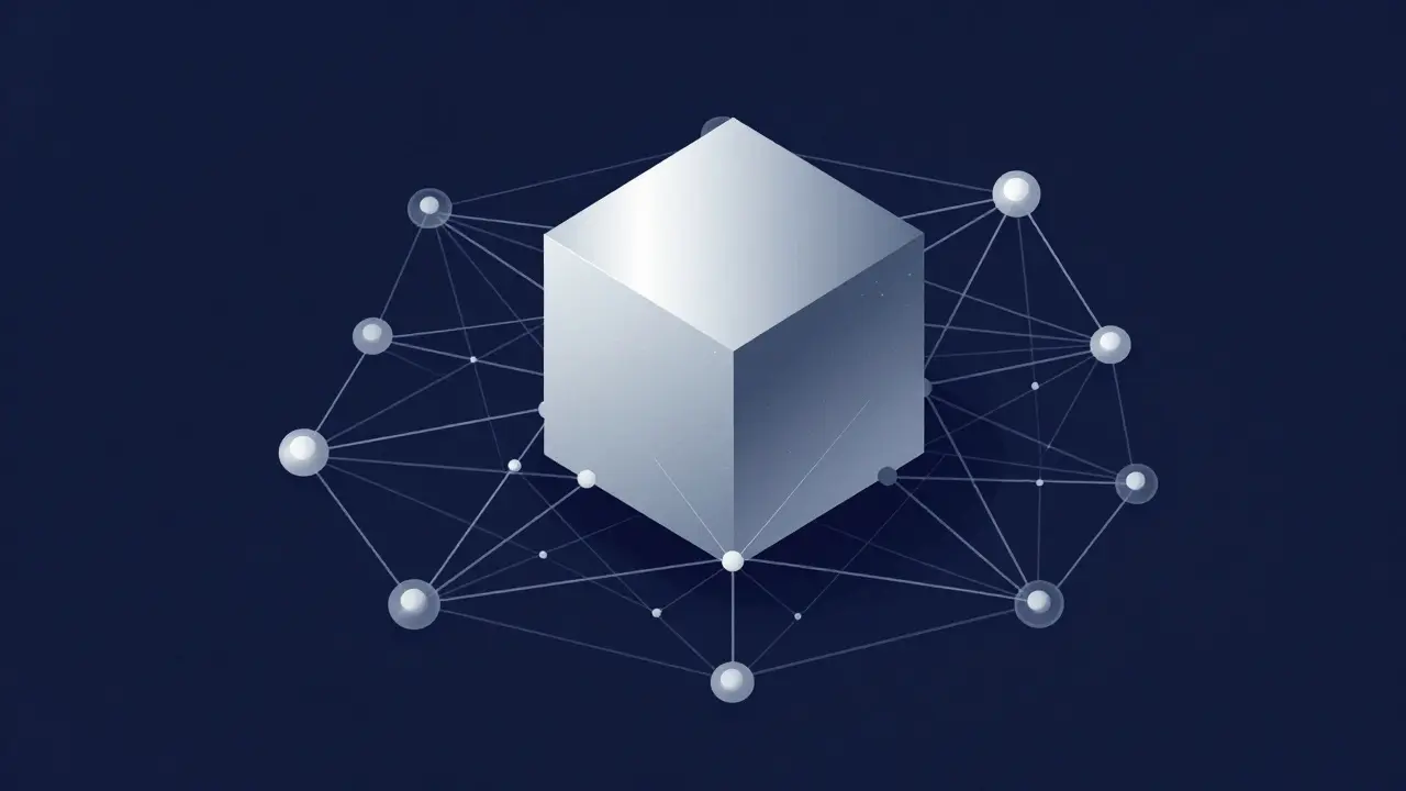 Stable foundation block supporting network connections.