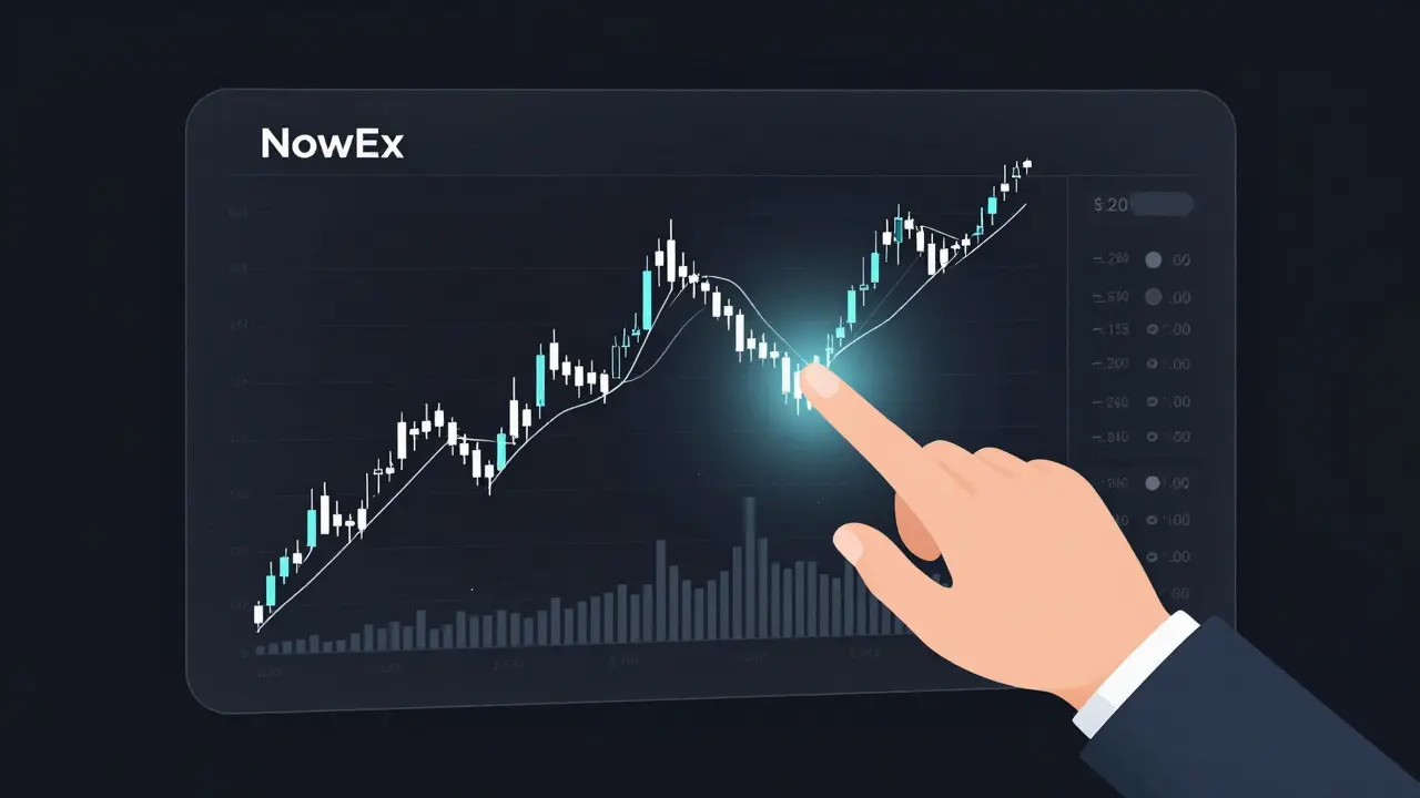 Modern vector illustration of a minimalist holographic crypto trading interface.
