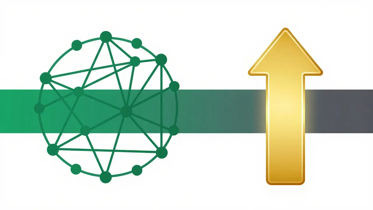 Vector comparison of a complex aggregator network and a direct exchange path