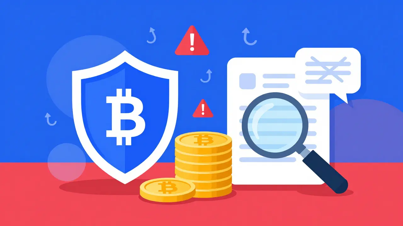 Security shield protecting crypto tokens from phishing threats