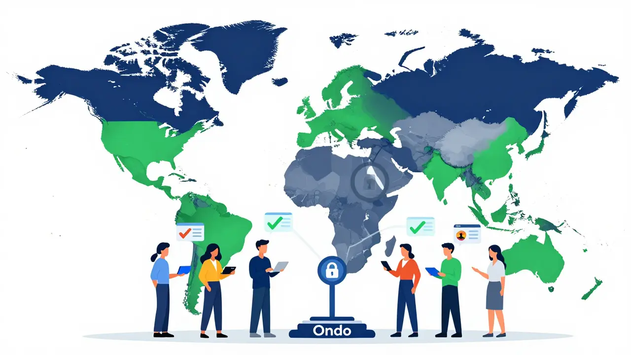 Global map highlighting eligible countries for tokenized stock access