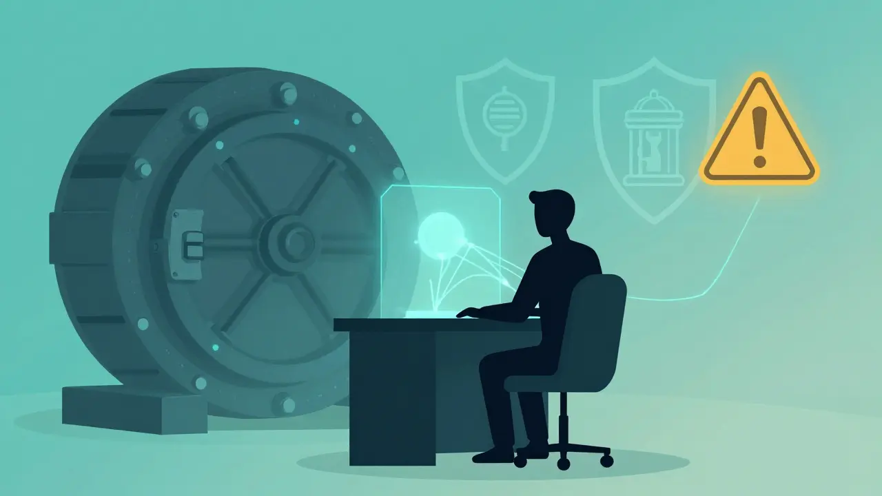 Modern vector art showing the balance between anonymity and regulatory risk