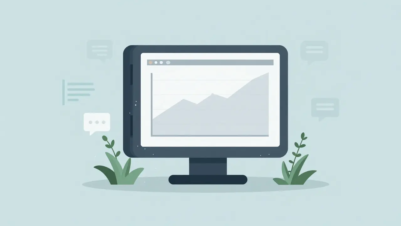 Vector art of a neglected server with static data and growing vines