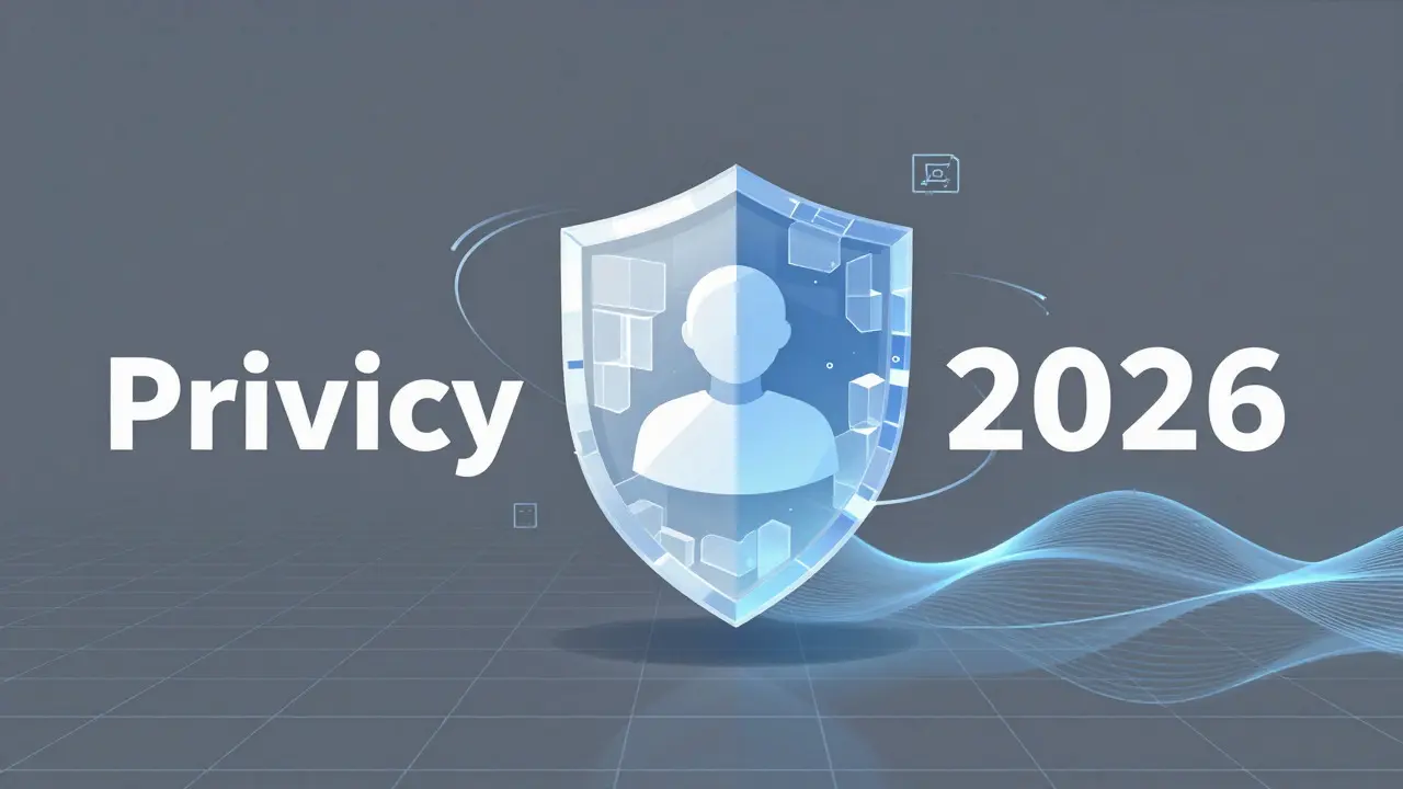 Abstract vector art depicting the balance between crypto privacy and regulatory compliance