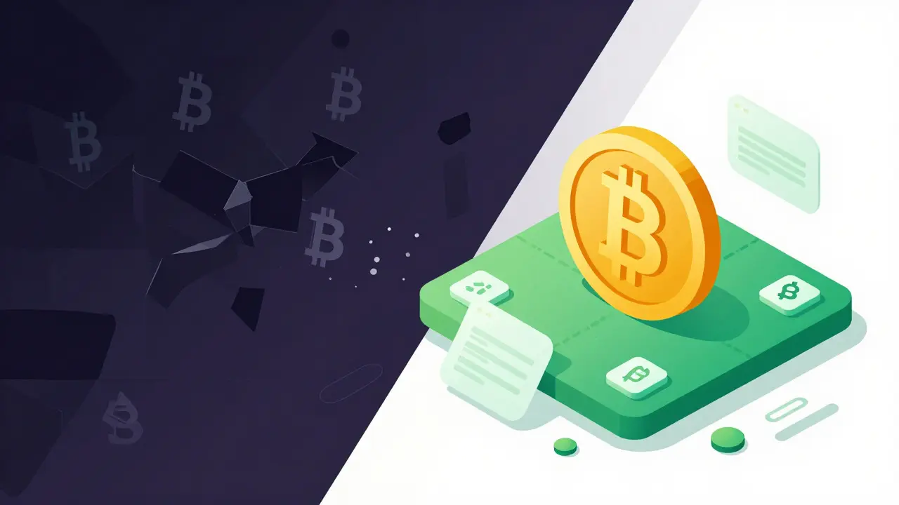 Contrast between banned crypto chaos and stable Digital Yuan platform