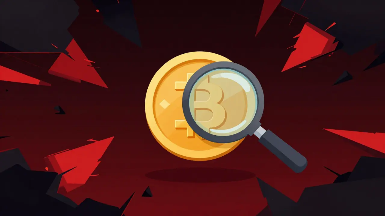 Graphic warning about verifying token contracts to avoid scams