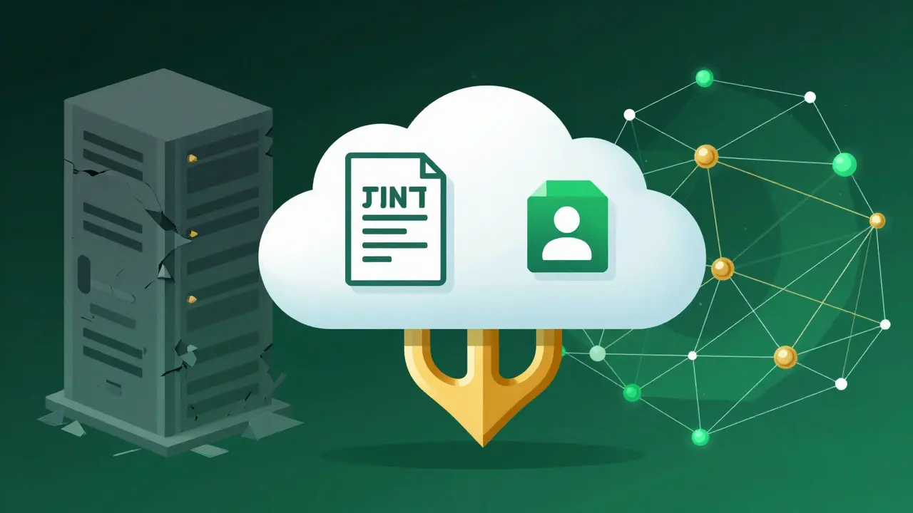 Vector illustration of securing NFT metadata with IPFS pinning