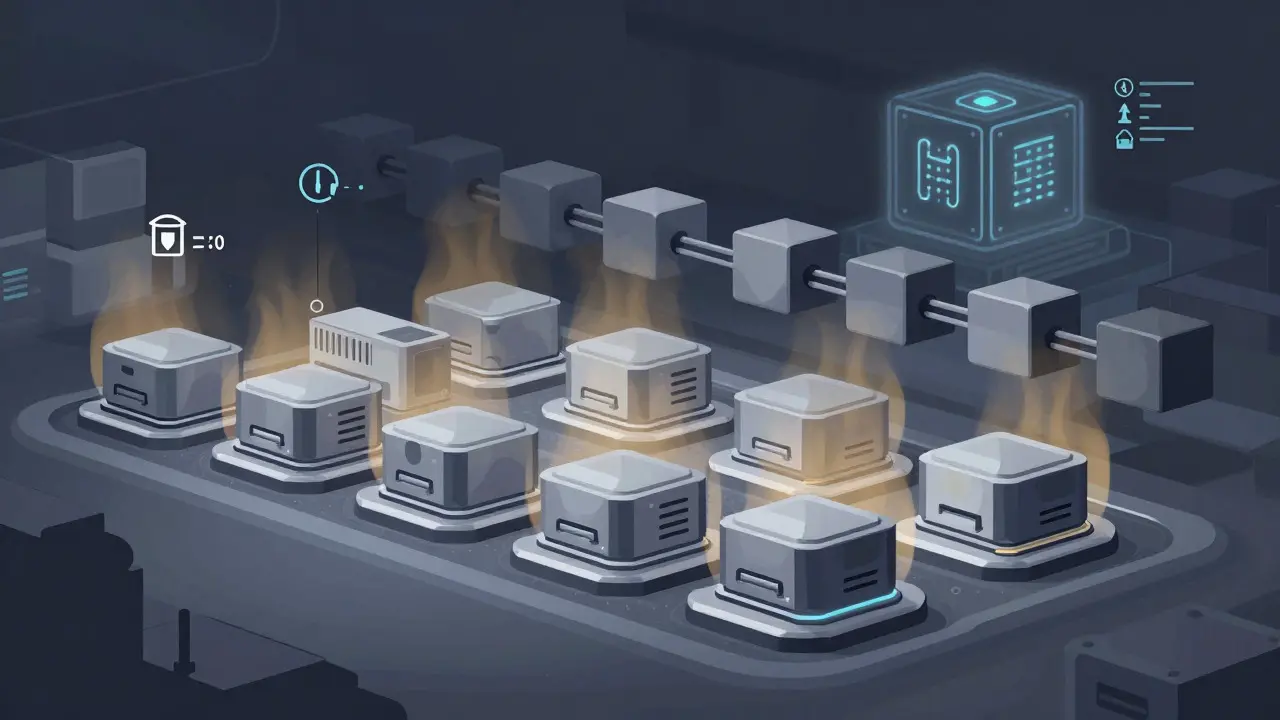 Abstract ASIC miners securing the blockchain network