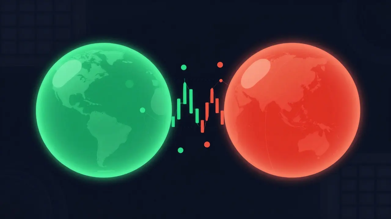 Abstract vector illustration of conflicting market data sources and discrepancies