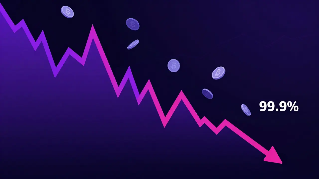 Modern vector graphic depicting volatile price drop and thin liquidity