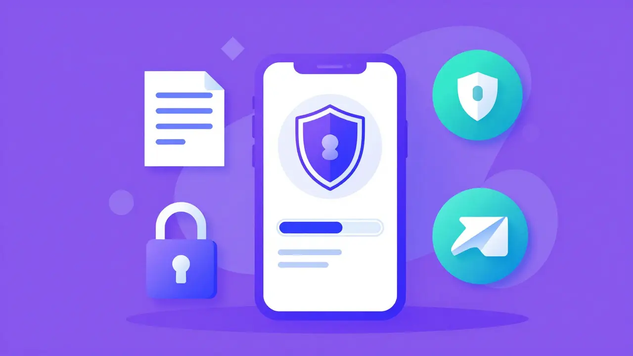Modern vector illustration of setting up a secure web3 wallet with seed phrase