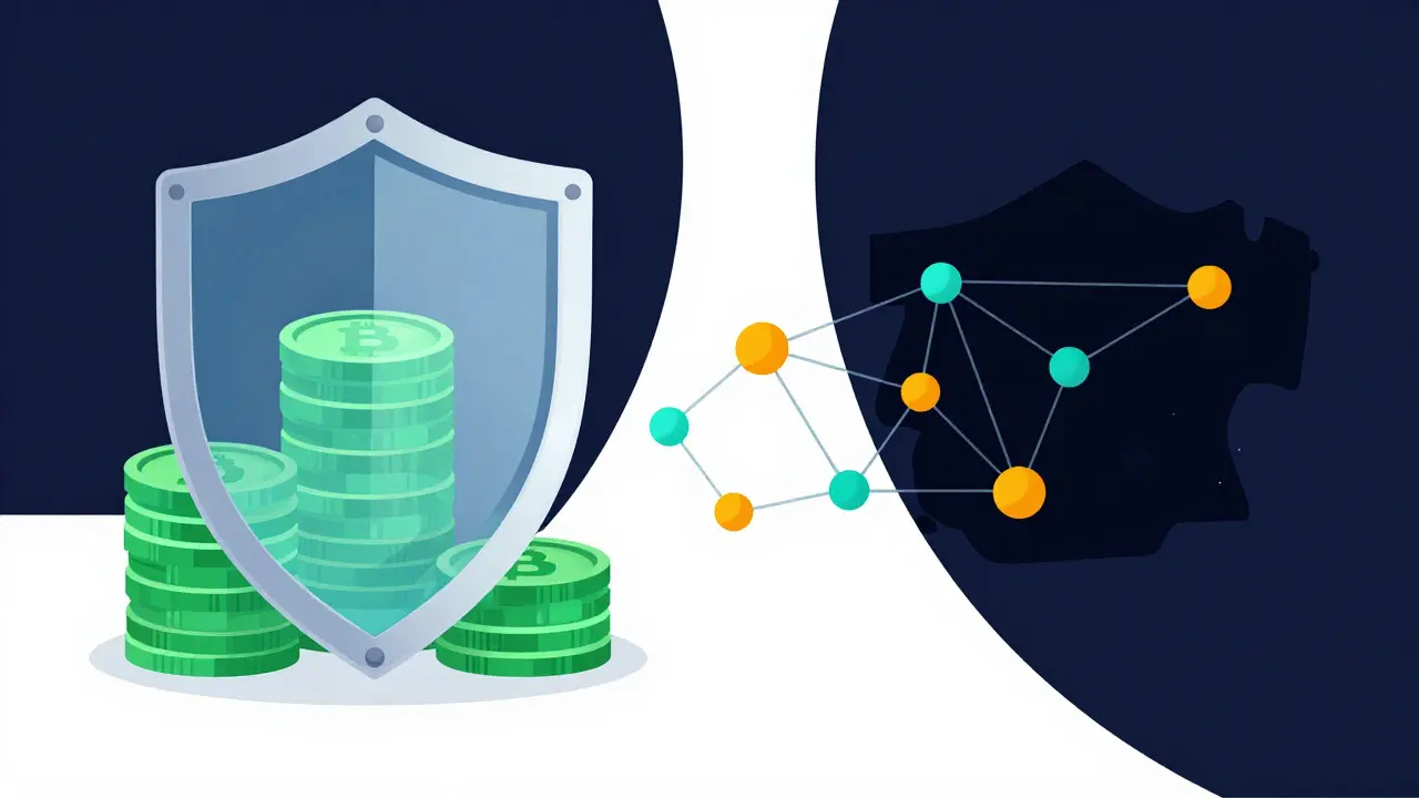 Shield protecting crypto assets from dark void threats
