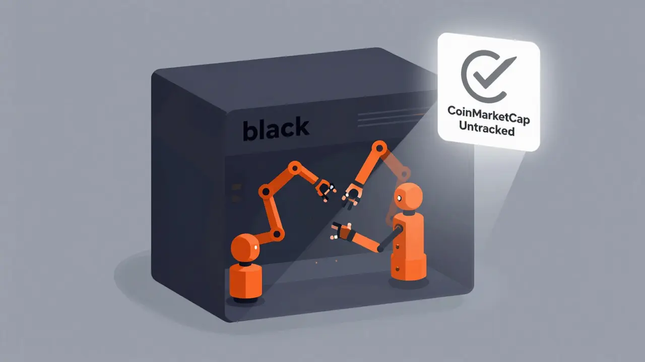 Vector illustration of wash trading bots inside opaque exchange box