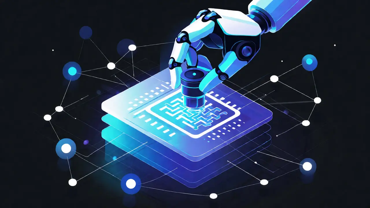 Digital illustration of a transaction being cryptographically signed and verified